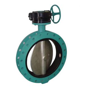 DI Body U type flange end china butterfly valve 