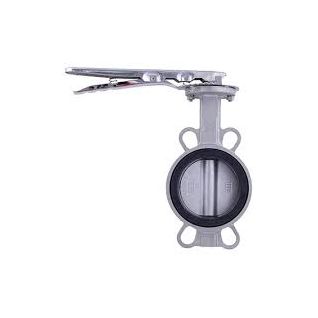 6 inch stainless steel  lined hand lever operated butterfly valve 