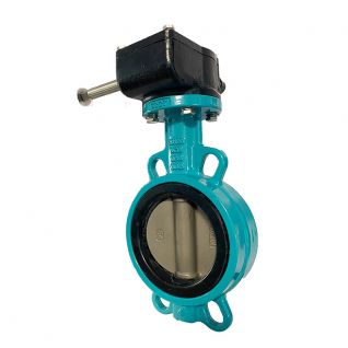 WCB body industrial butterfly valve wafer type gear operated 